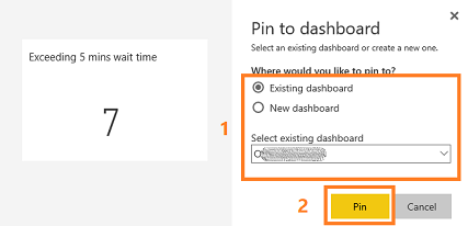 Pin a report on a dashboard.