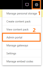 Select Admin portal.