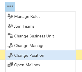 Change position in hierarchy security in Dynamics 365 for Customer Engagement.