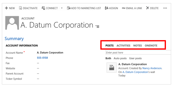 Keep track of activities in Dynamics 365 Customer Engagement (on-premises).
