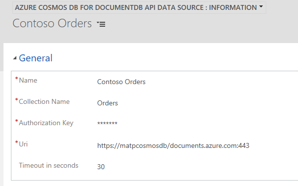 Create the data source using the SQL API Data Provider.