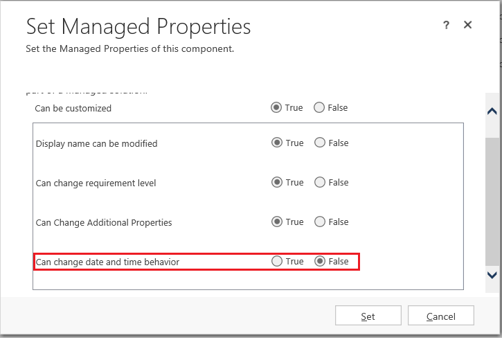 Set managed property for Date/Time field.