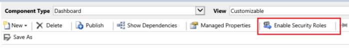 Enable security roles Enable security roles.