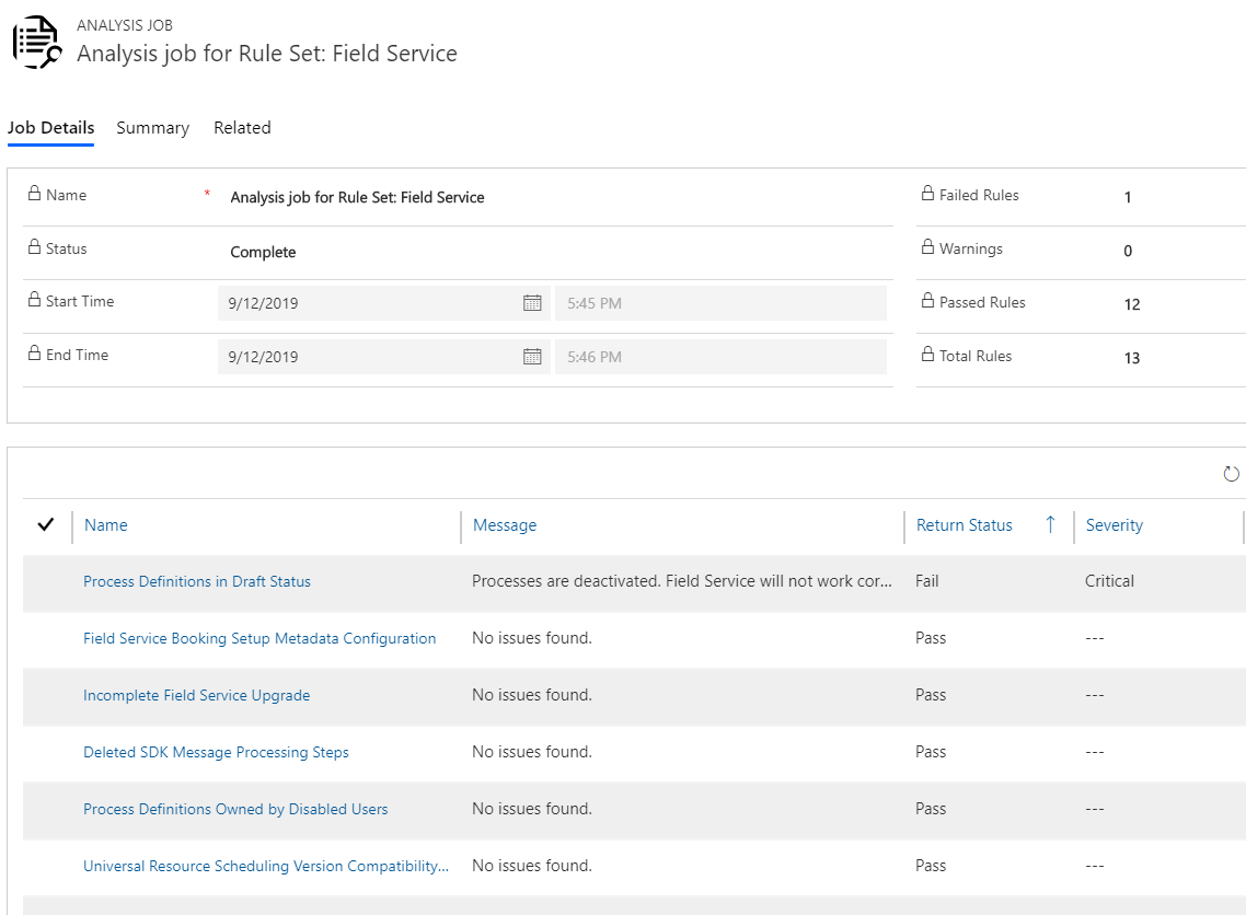 Troubleshoot issues with Solution Health Hub Dynamics 365 Field