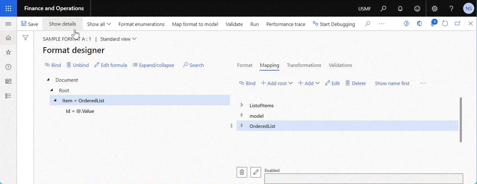 Configured data source of the Calculated field type on the Format designer page.
