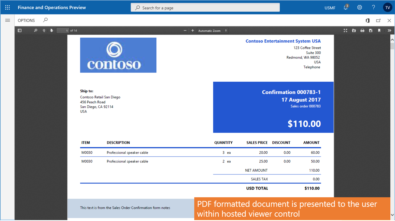 Preview PDF documents using a PDF viewer - Finance & Operations | Dynamics  365 | Microsoft Learn