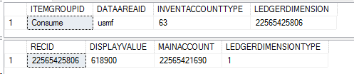 Results showing the default account source.
