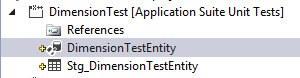 The entity node in Solution Explorer.
