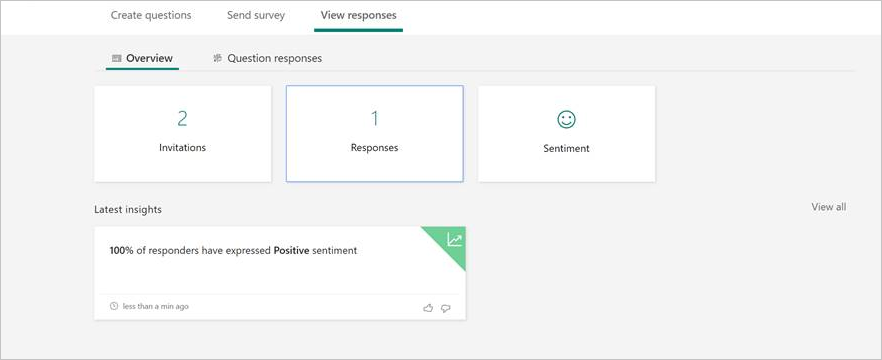 Survey analytics in Forms Pro.