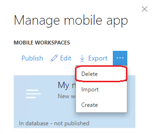 Delete a workspace.