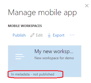 Workspace in metadata.