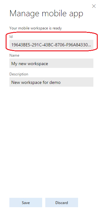App ID in the workspace summary.