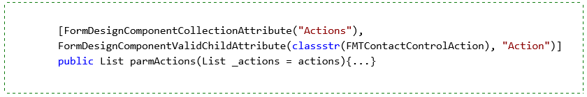 Example of code with Actions leaf collection added.