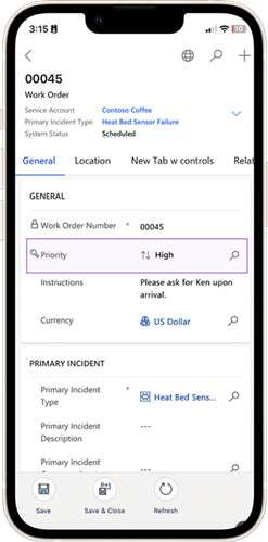 Screenshot of a lookup field with clickthrough disabled.