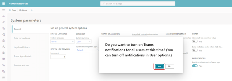 Enable Teams notifications for all users.