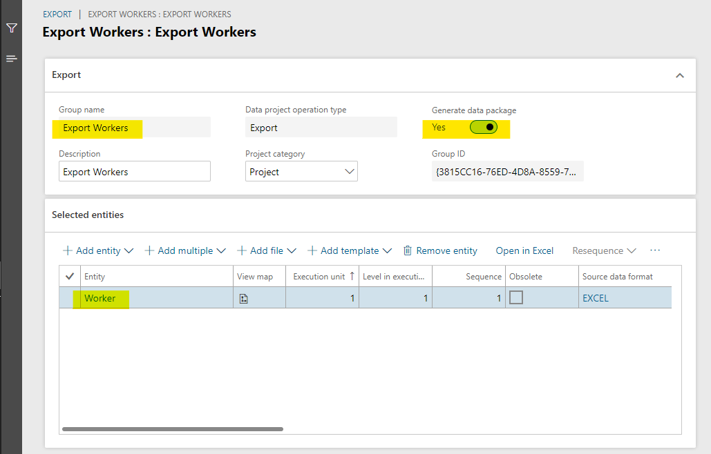 Export Workers data project.