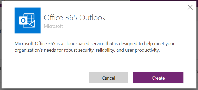 Screenshot of the message box prompting to enter the Outlook credentials.