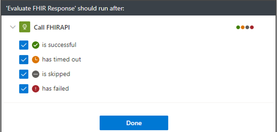 A screenshot showing the run after settings.