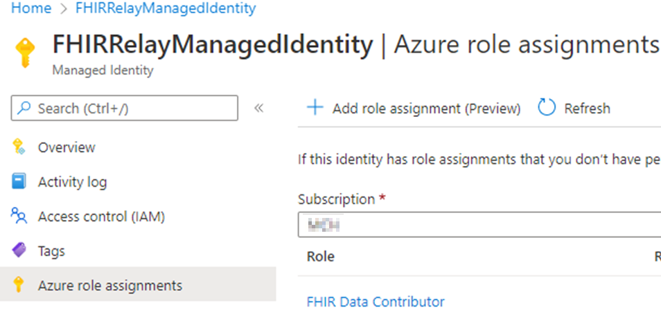 A screenshot showing a view of the newly added role assignment.