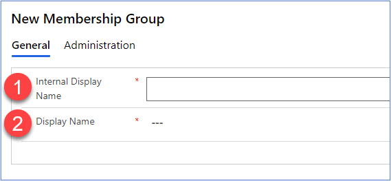 Fill out the New Membership Group fields.