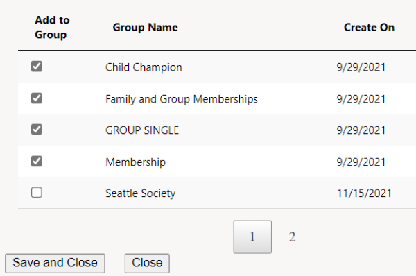 Add a category to membership groups.