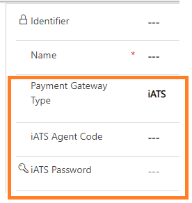 iATS Payment gateway fields.