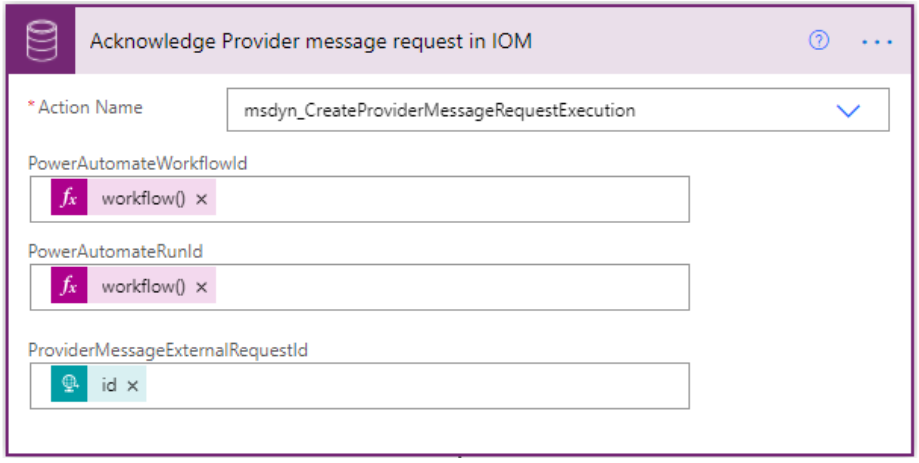 Screenshot of Acknowledge provider message request screen.