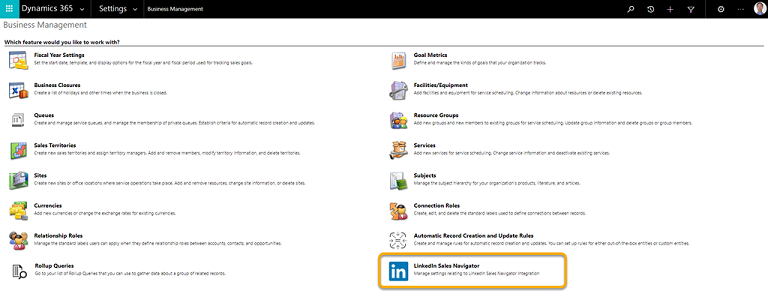 Select LinkedIn Sales Navigator.