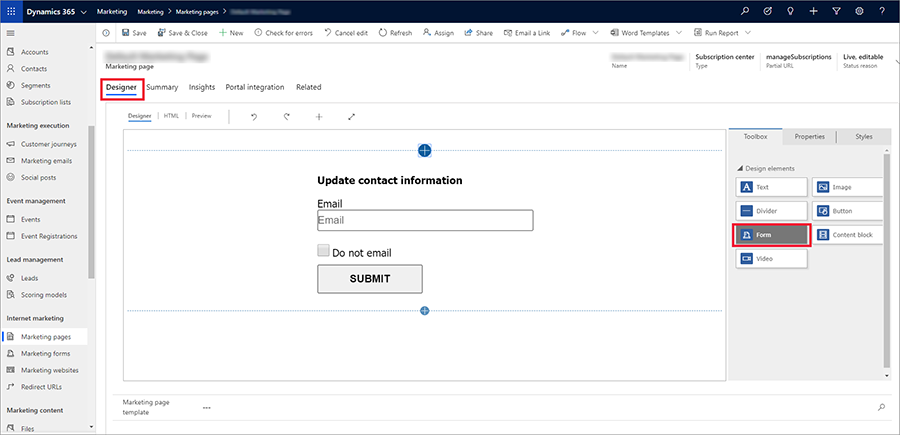 Add new form page Add new form page.