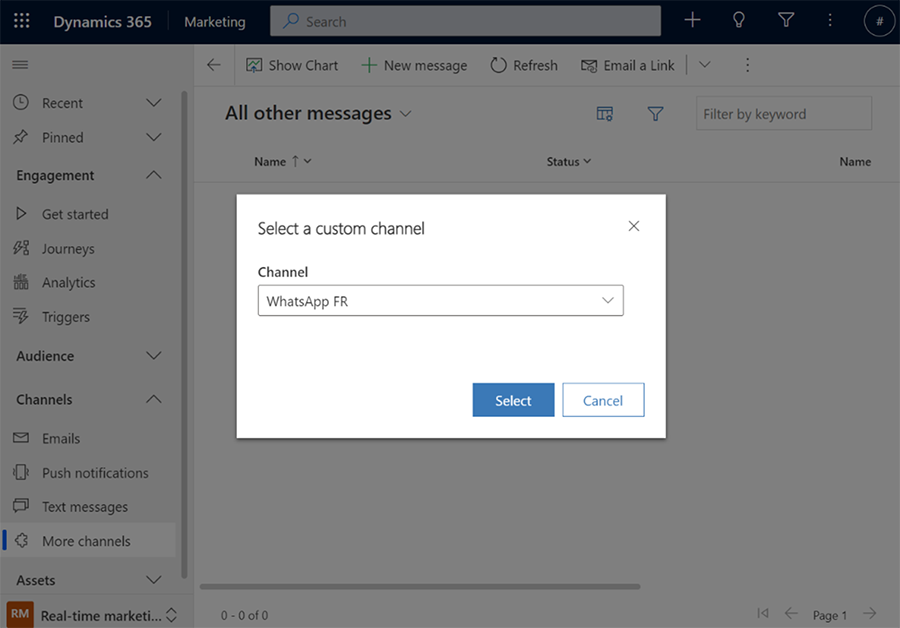 create a custom channel message