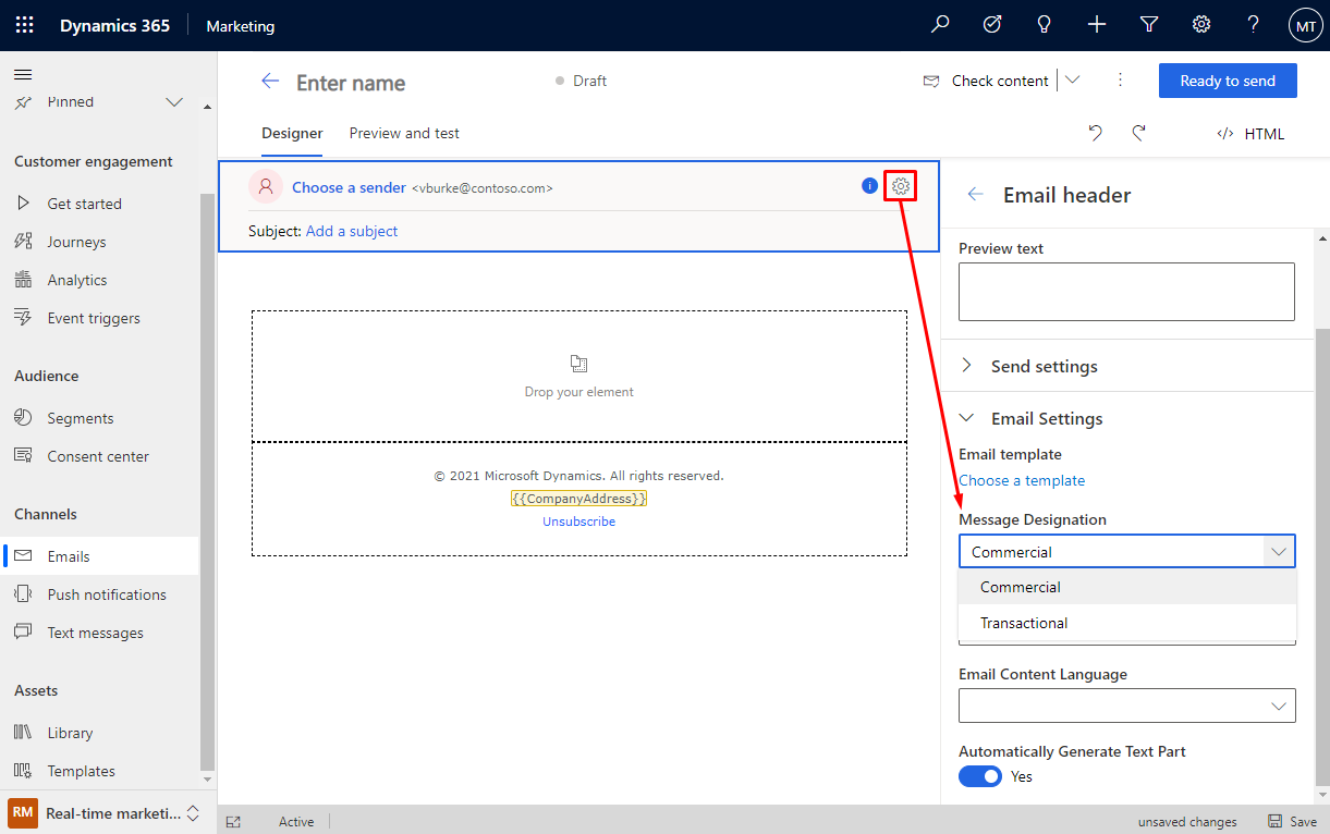 Manage consent for email and text messages in real-time marketing (Dynamics  365 Marketing) | Microsoft Learn