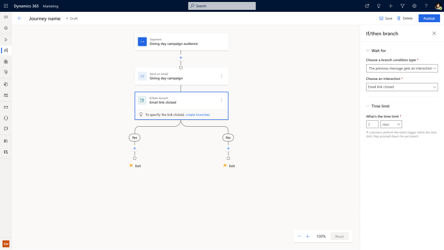 Create branches based on interactions screenshot.