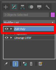 Edit Poly modifier.
