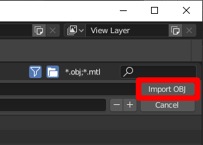 Import object.