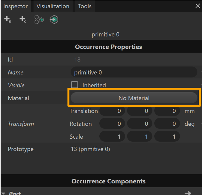 Material Editor showing Inspector tab.