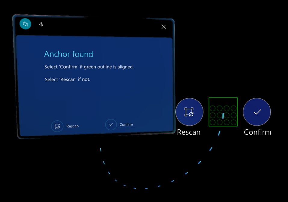 Confirm button on the Anchor Found page.