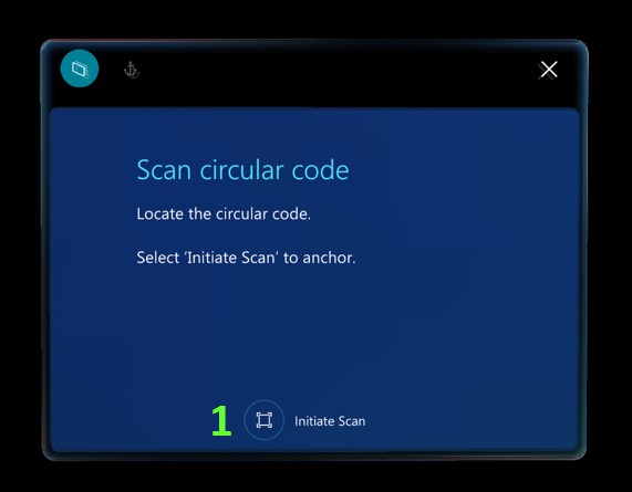 Scan circular code anchor page.