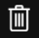 Graphic showing the "erase all" icon, which looks like a trash can.