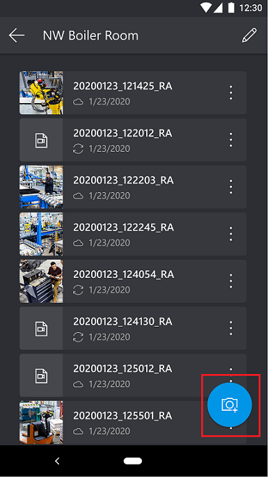 Asset media list in Dynamics 365 Remote Assist Mobile Asset media list in Dynamics 365 Remote Assist Mobile.