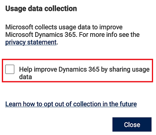 Opt out of data collection.