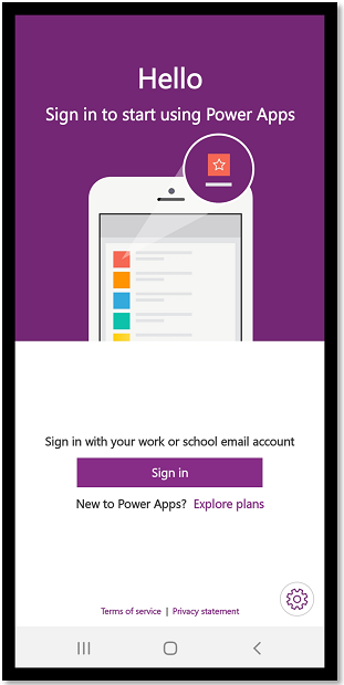 Sign in to Power Apps.