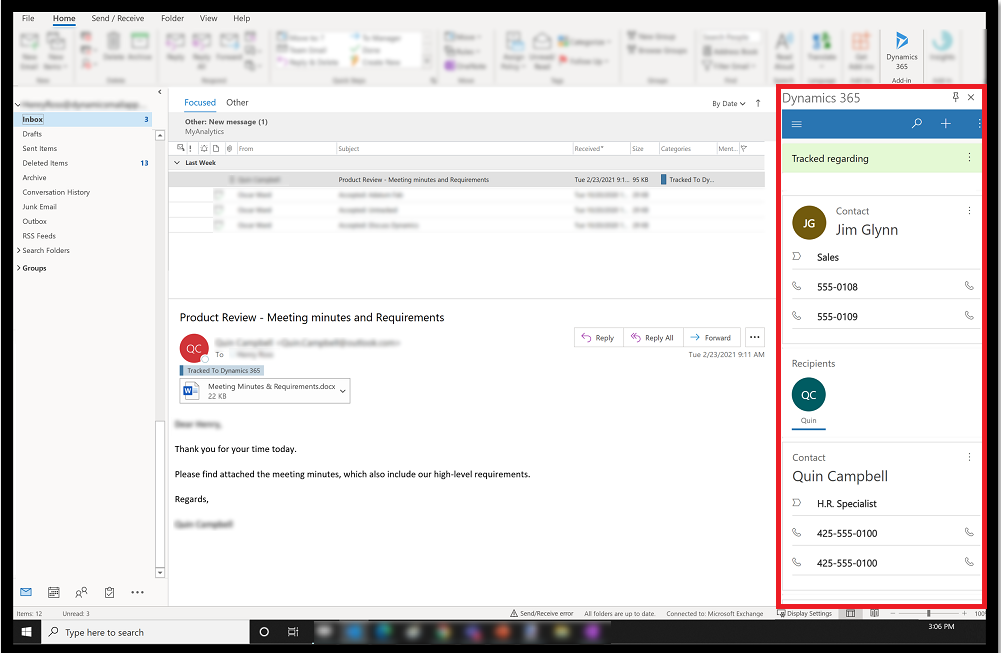 Dynamics 365 App for Outlook Overview (Dynamics 365 apps)