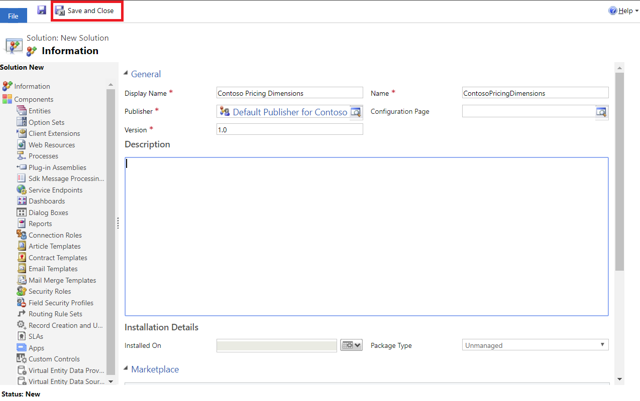 Creating a custom solution for pricing dimensions.
