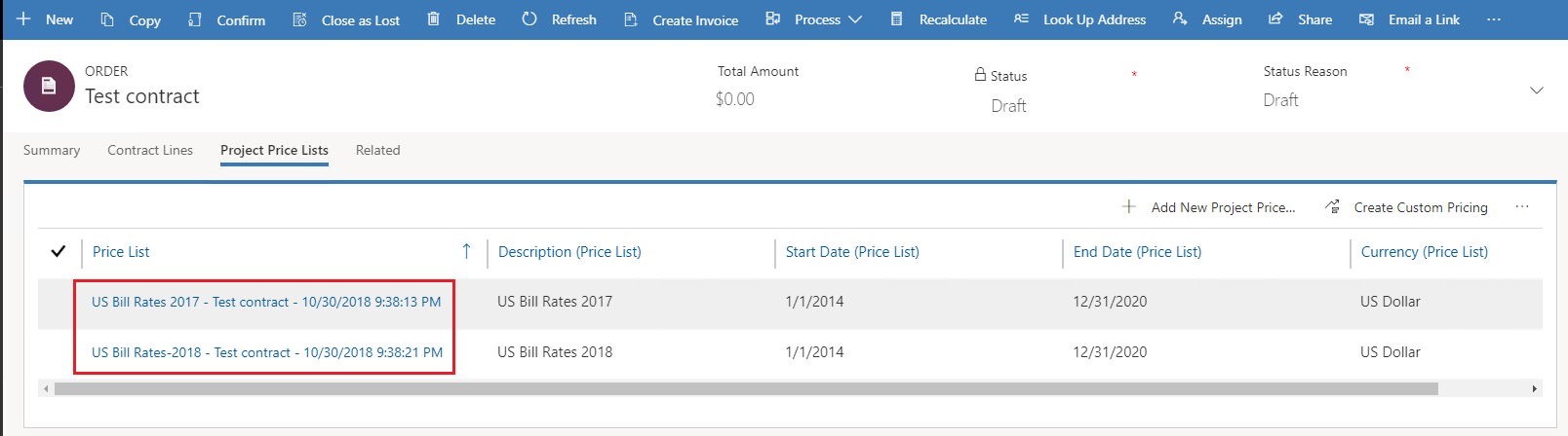 After custom price lists.