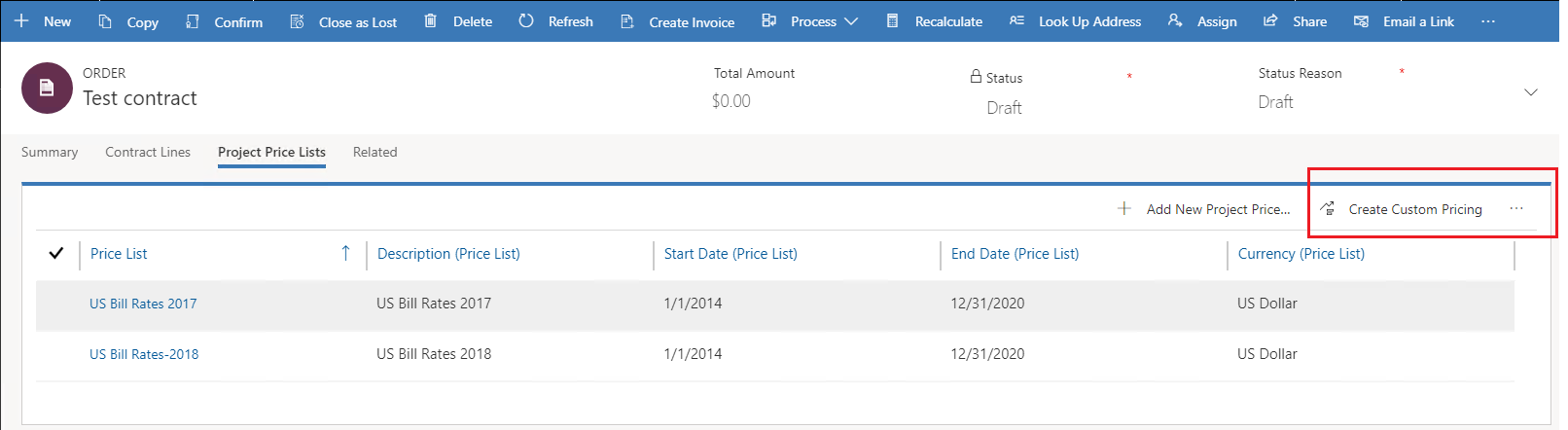 Before custom price lists.