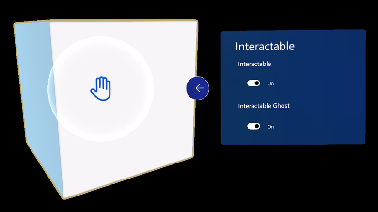 Edit menu opens a selected cube, showing the interactable settings.