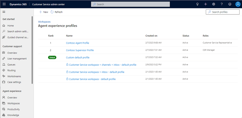 Improvements to agent experience profile assignment via Customer Service admin center