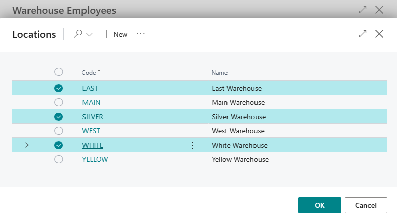 Warehouse locations