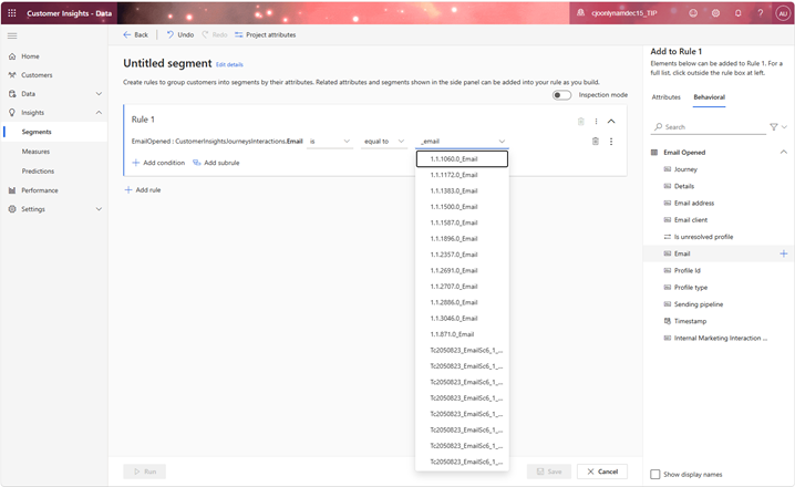 Marketing campaign behavioral data is now shown in Customer Insights - Data