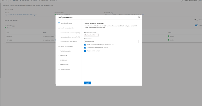 Set up a vanity domain